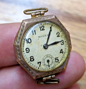 ORIGINAL ROLEX VINTAGE 9K GOLD POCKET WATCH ANTIQUE DRESS COCKTAIL LADIES DECO - Imagen 1 de 8