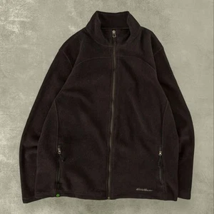 Eddie Bauer Vintage Full Zip Fleece 2XL Women's Black Outdoor Hiking - Picture 1 of 5