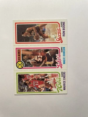 1980-81 Topps ROOKIE Magic Johnson RC #18, Maurice Cheek #178 RC & Ron Boone - Image 1 of 2