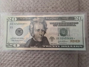 20 dollar bill star note 2004 A.  Low Serial Number 02455699* - Picture 1 of 3