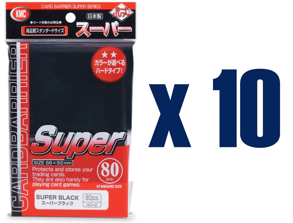 KMC Card Barrier Super Series Fundas Tamaño Estándar - Súper Negro [10 paquetes] Foto 1 de 1