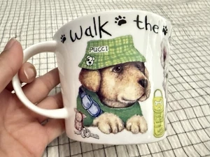 Roy Kirkham Bone China Mug 2003 Animal Fashions "Walk the Dog" 450 ml England - Picture 1 of 14