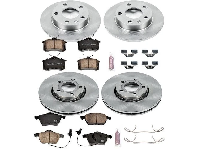 Kit de pastillas de freno y rotor delanteras y traseras para Audi A4 GM477VB 2002-2004, 2006 Foto 1 de 1