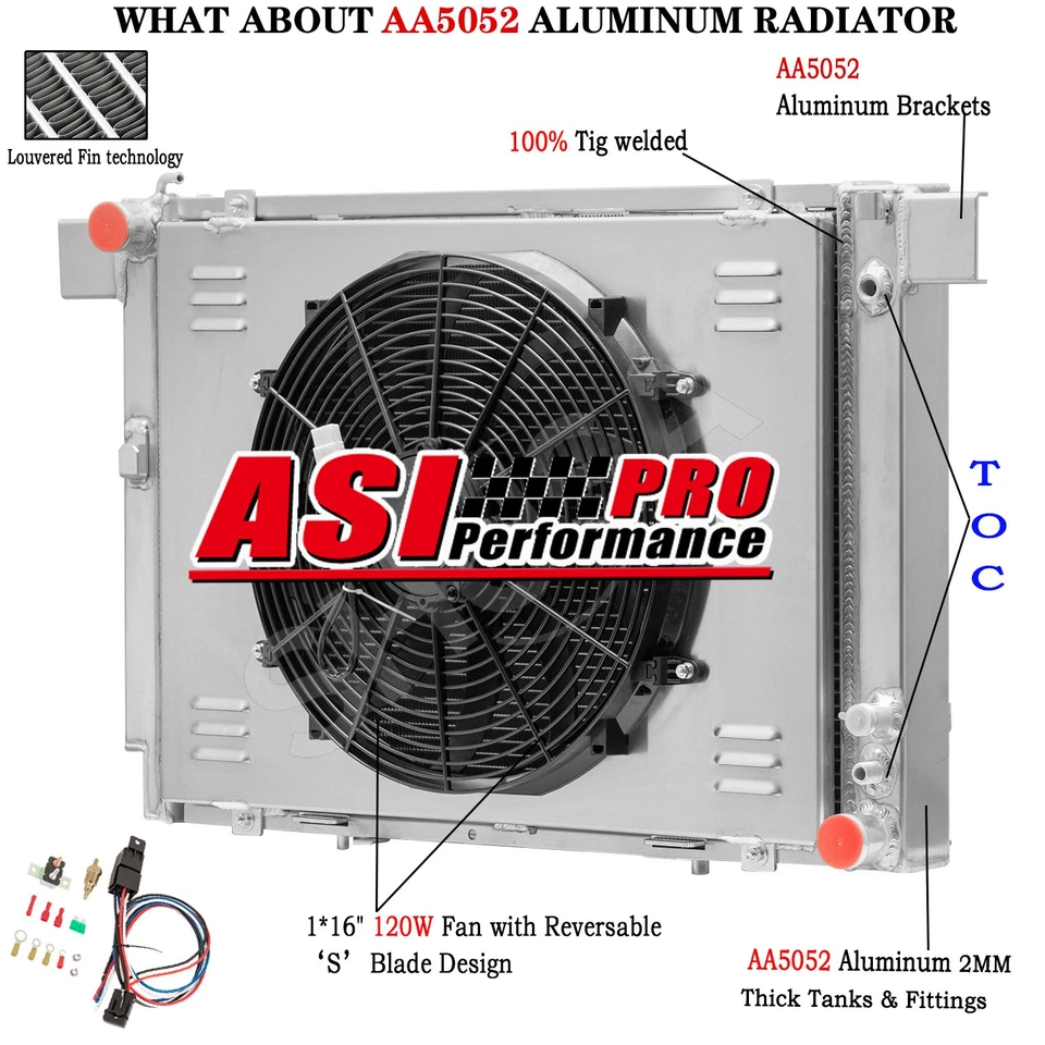 3 Row Radiator Shroud Fan Relay for 1994-2002 Mercedes-Benz SL500 500SL 5.0L V8 Foto 1 de 4