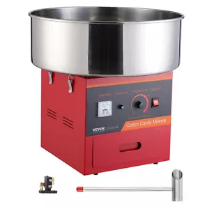 VEVOR Macchina Commerciale Zucchero Filato Macchine Zucchero 1 kW Feste Rosso - Foto 1 di 12
