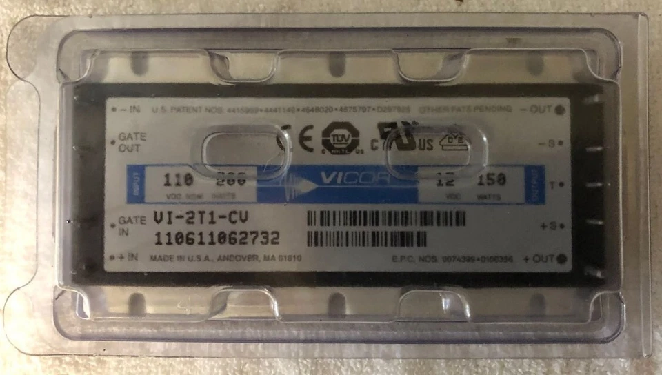 Vicor VI-2T1-CV Isolated DC/DC Converter 1 Output 12V 150W.  Input 66V-160V - Image 1 of 1