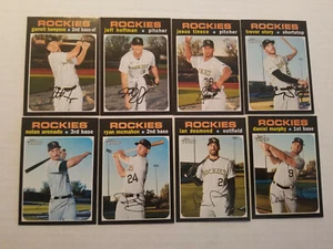 2020 Heritage & High Number Colorado Rockies Master Team Base Set (15) w/RC's - Imagen 1 de 2