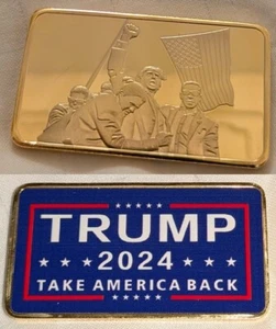 Barra de Oro Asesinato Donald Trump Presidente de Estados Unidos MAGA 2024 Americana CIA FBI Estados Unidos - Imagen 1 de 23