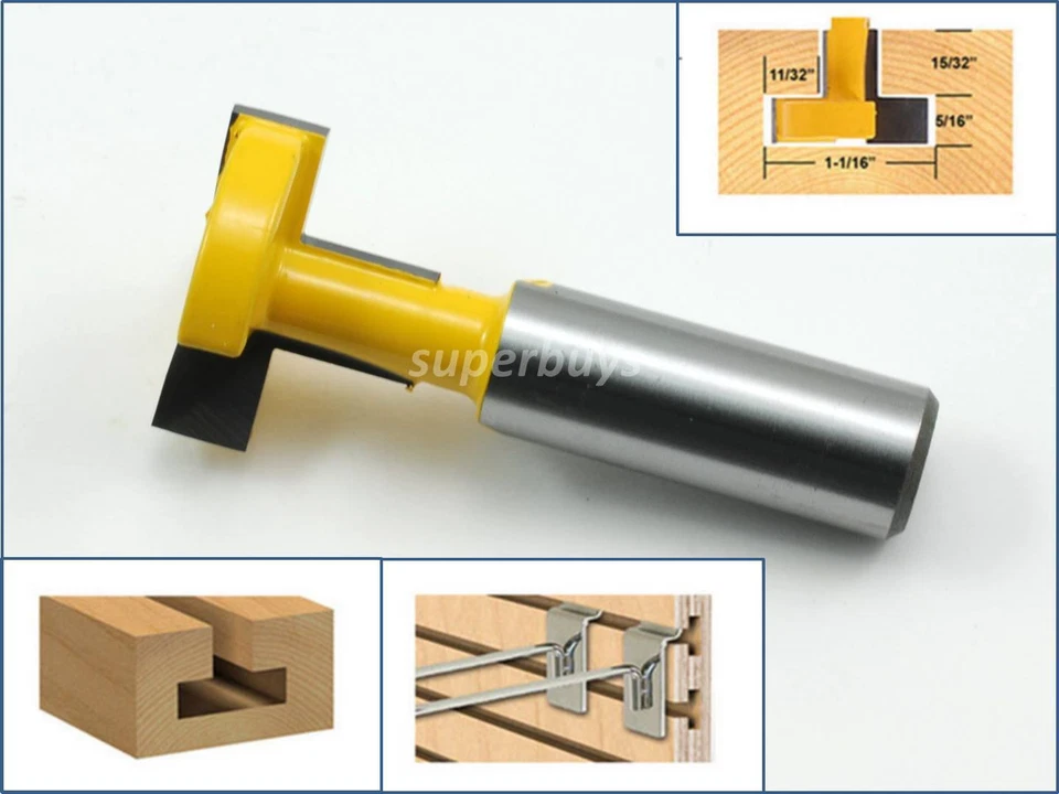 27mm /2” T-Slot Cutting Wood Woodworking Router Bit Keyhole Key hole Milling