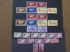 VIET NAM 1952 - AIR POST STAMPS / Lot of 6 MINT NO GUM and 21 USED.