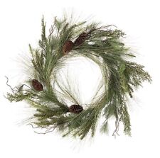 24" Artificial Pine Wreath with Pine Cones by Darice