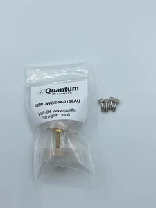 WR-04  Waveguide Straight 1 Inch Gold Plated By Quantum Microwave - Picture 1 of 4