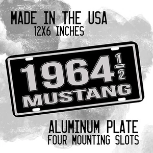 1964 1/2 Ford Mustang Muscle Car Classic Design Aluminum License Plate - Bild 1 von 5