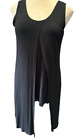 Cabi Damen Freizeit Flyaway Kleid einfarbig schwarz Jersey Strick ärmellos Größe Medium