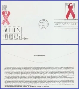 USA3 #2806a U/A ARTMASTER FDC Concientización sobre el SIDA - Imagen 1 de 1