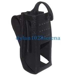 Hard Leather Carrying Case For Motorola Two Way Radio XIRP6600 Two Way Radio - Picture 1 of 7