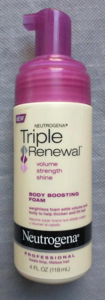 Nueva Botella de Neutrogena Triple Renovación Espuma Potenciadora Corporal 4 OZ Volumen Brillo  Foto 1 de 2