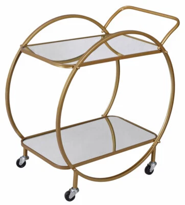 Bar Cart On Wheels Serving Cart Tea Cart Trolley Kitchen Cart Side Table - Image 1 of 4