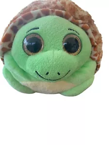 Peluche Ty Beanie Ballz Zoom la tartaruga rotondo 12" giocattolo occhi grandi marrone verde ottime condizioni - Foto 1 di 9
