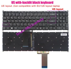 Nuevo teclado retroiluminado EE. UU. para portátil Acer A317-32 A317-33 A317-51 A317-52 A715-74G - Imagen 1 de 5