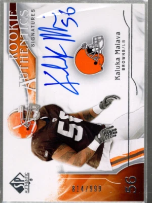 A1642- 2009 SP Authentic #368 Kaluka Maiava RC Auto /999 SAMPLE PIC - Image 1 of 2