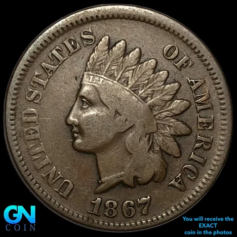 1867 Indian Head Cent Penny  #E5858 Cover