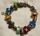 Authentic Fully loaded Pandora Bracelet with 19 charms Sterling Silver 2 W/ 14K