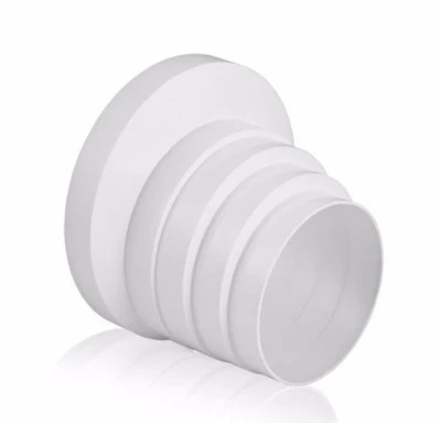 Ducting Pipe Reducer PVC 100mm 110mm 120mm 125mm 150mm Extractor Fan Multistage - Image 1 of 3