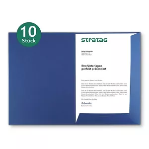 10 Stück Präsentationsmappen/Angebotsmappe Königsblau für Ihre DIN A4-Dokumente - Bild 1 von 10