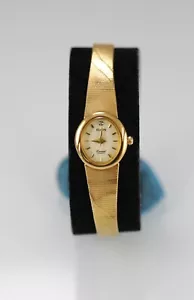 Elgin Diamond Watch Women Gold Stainless Steel Battery WR Champagne Quartz - Picture 1 of 6