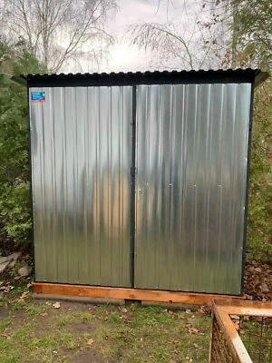 Blechgarage 2,2x3,5m Container Garage Schuppe Lager verzinkt  |mit Aufbau 2382!! - Bild 1 von 4