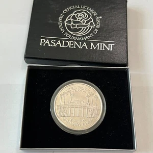 Rose Bowl 96th Rose Parade 1985 1 oz plata redondo Pasadena Tournament of Roses - Imagen 1 de 3