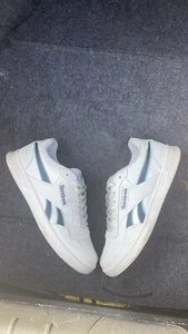 Size 9 Mens Reebok Club C Revenge White/cream With Vector Navy Logo - Picture 1 of 6