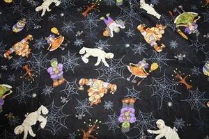 BOPPITY BOO IN BLACK FROM RJR - 100% COTTON FABRIC - Picture 1 of 4