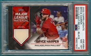 2022 Topps Update Bryce Harper Major League Material Relics Black /99 #199 PSA 8 - Picture 1 of 2