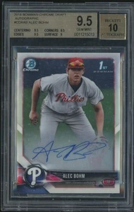 2018 Bowman Chrome Draft Alec Bohm #CDAAB Auto BGS 9.5 Auto 10 - Picture 1 of 2