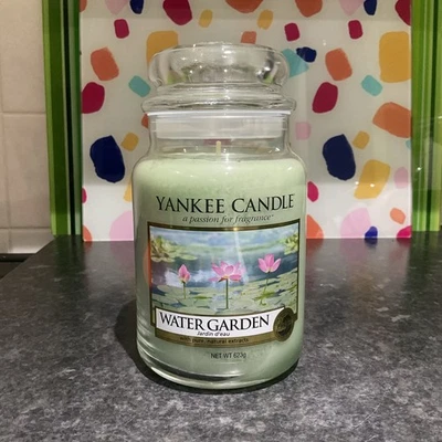 Yankee Candle Water Garden  Large 623g Jar. New  Mint Condition 2016 - Image 1 of 4