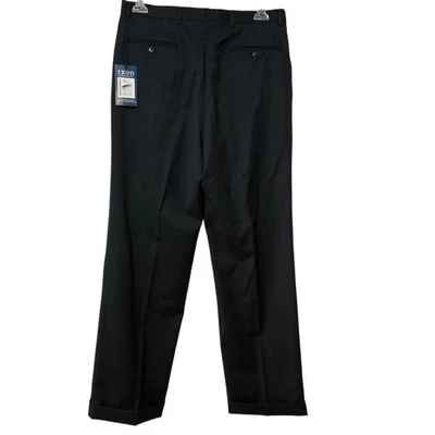 Vestido de gabardina 100 % lana negro con puños 34X32 repelente de manchas IZOD para hombre  Foto 1 de 4