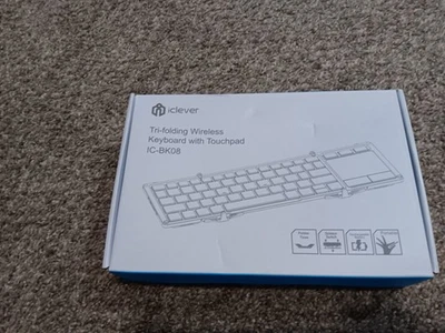 iClever IC-BK08 Tri-folding Wireless Keyboard and Touchpad, Bluetooth - Image 1 of 4