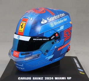 Looksmart Carlos Sainz 2024 Miami Grand Prix 1/5 Scale Replica Helmet LSHEL003 - Picture 1 of 5
