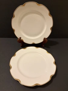 2 Haviland Limoges Essteller überbacken Jubiläum Goldrand 9,75 Zoll - Bild 1 von 3