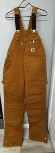 Carhartt Latzhose gesteppt gefüttert Reißverschluss bis Oberschenkel Gr. 38 x 36 NEU mit Etikett! - Bild 1 von 5