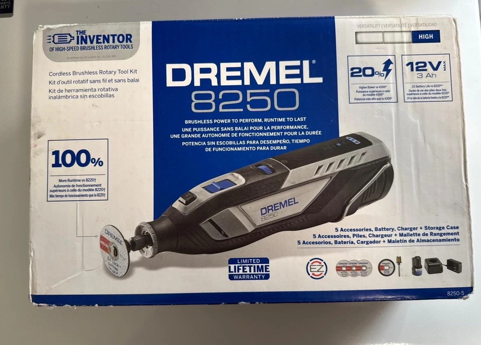 BRAND NEW Dremel 8250-5 Lithium-Ion Cordless Brushless Rotary Tool Kit - Image 1 of 1