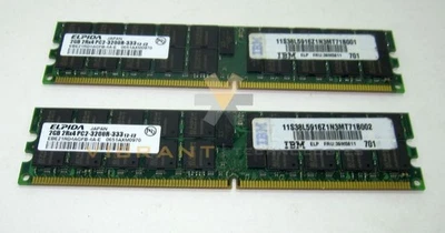 IBM 39M5812 4GB (2x2gb) PC2-3200 Memory Kit zj - Image 1 of 4