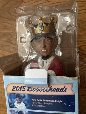 Felix Hernandez Seattle Mariners MLB 2015 SGA Bobblehead NIB King Felix - Image 1 of 4