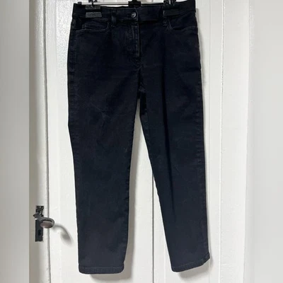 CHANEL Black Uniform slim straight stretch  ankle Denim style Jean Pants EU 40 - Image 1 of 4