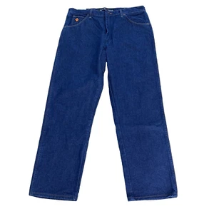 Wrangler FR Jeans Mens 36x30 Med Wash Relaxed Denim Flame Resistant Workwear - Picture 1 of 10