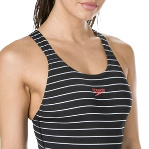 Speedo Women's Endurance+ Placement Medalist Stripe Swimsuit Swimming Costume - Picture 1 of 8