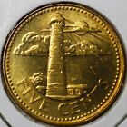 1997 Barbados 5 Cents Light House Brilliant Uncirculated Brass Coin