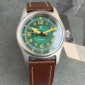 NH35 Automatic Diving Field Watch for Men Waterproof Sapphire Luminous Date 36mm - Picture 1 of 7